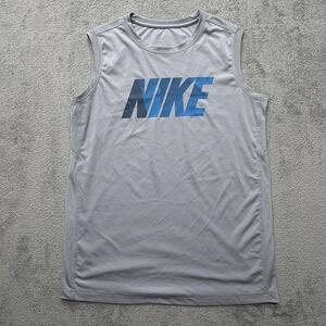 Nike Shirt Mens XL Gray Dri-FIT Sleeveless Athletic Training Tank Top 892513-012